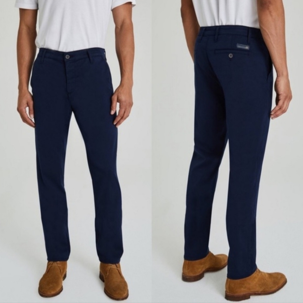 AG Adriano Goldschmied Marshall Slim Trouser Chino Pants Blue 38R